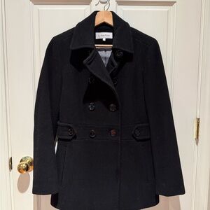 Calvin Klein Women's Elegant Black Peacoat